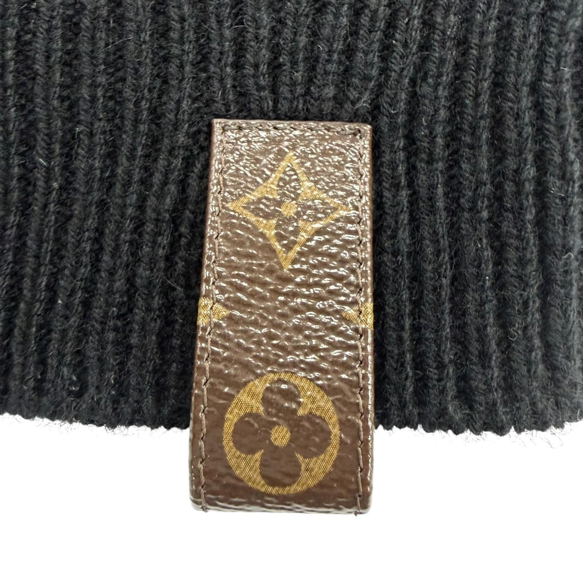 Louis Vuitton Cashmere Wool Beaded Monogram Short Sleeve Knit Black Sweater — view 6