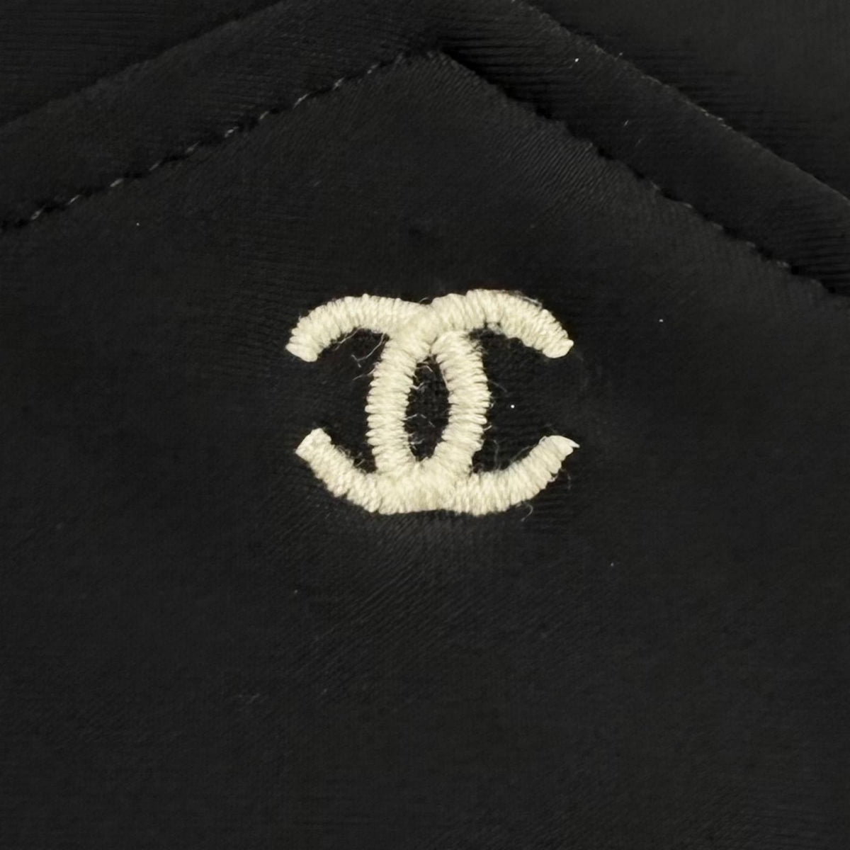 Chanel Vintage 97C CC Logo Embroidery Sleeveless Maillot Dress Black 38 — view 5