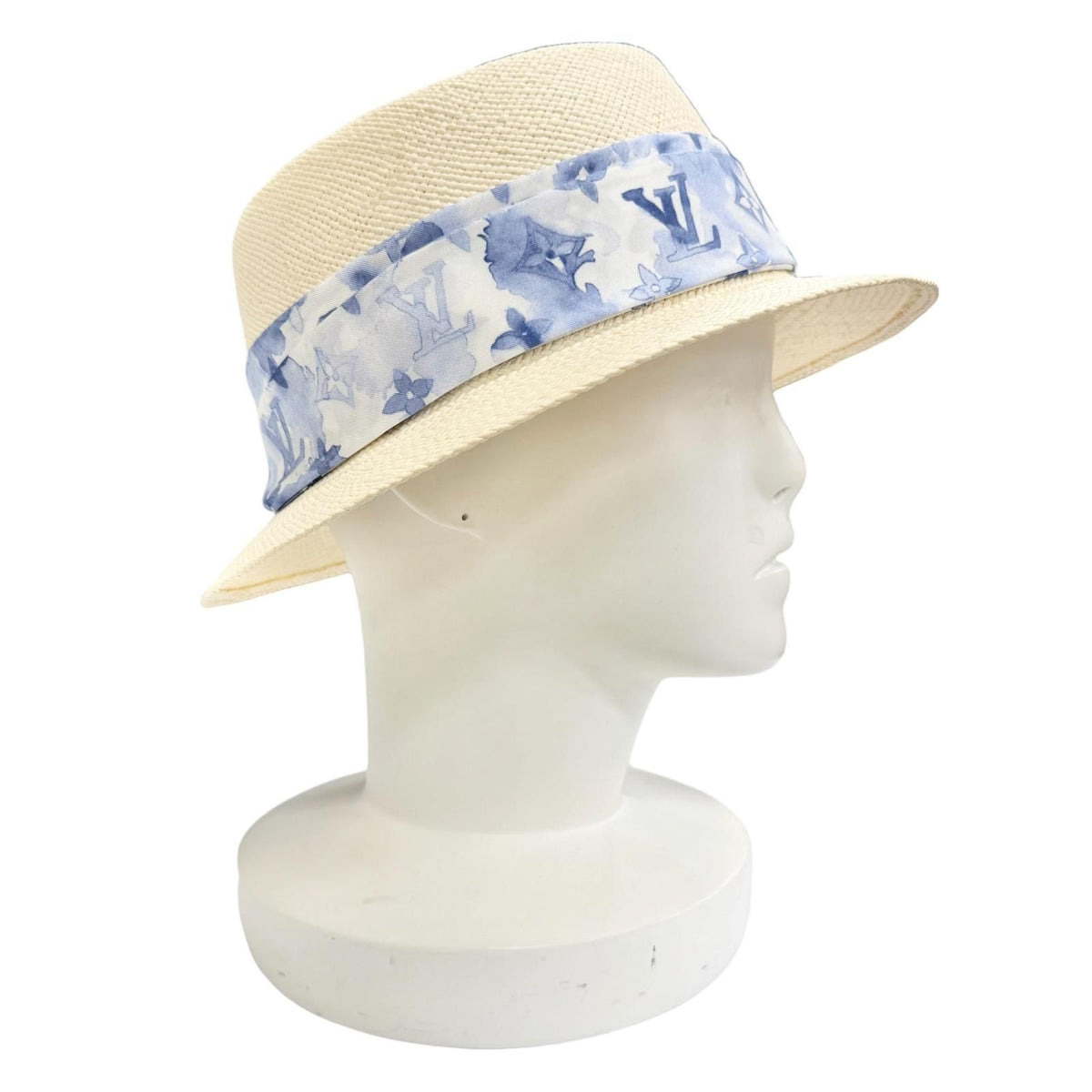 Louis Vuitton Monogram Water Color Chapeau Summertime Palm Silk Bucket Hat 58 — view 3