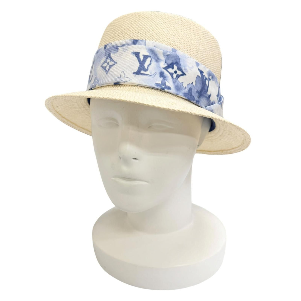 Louis Vuitton Monogram Water Color Chapeau Summertime Palm Silk Bucket Hat 58