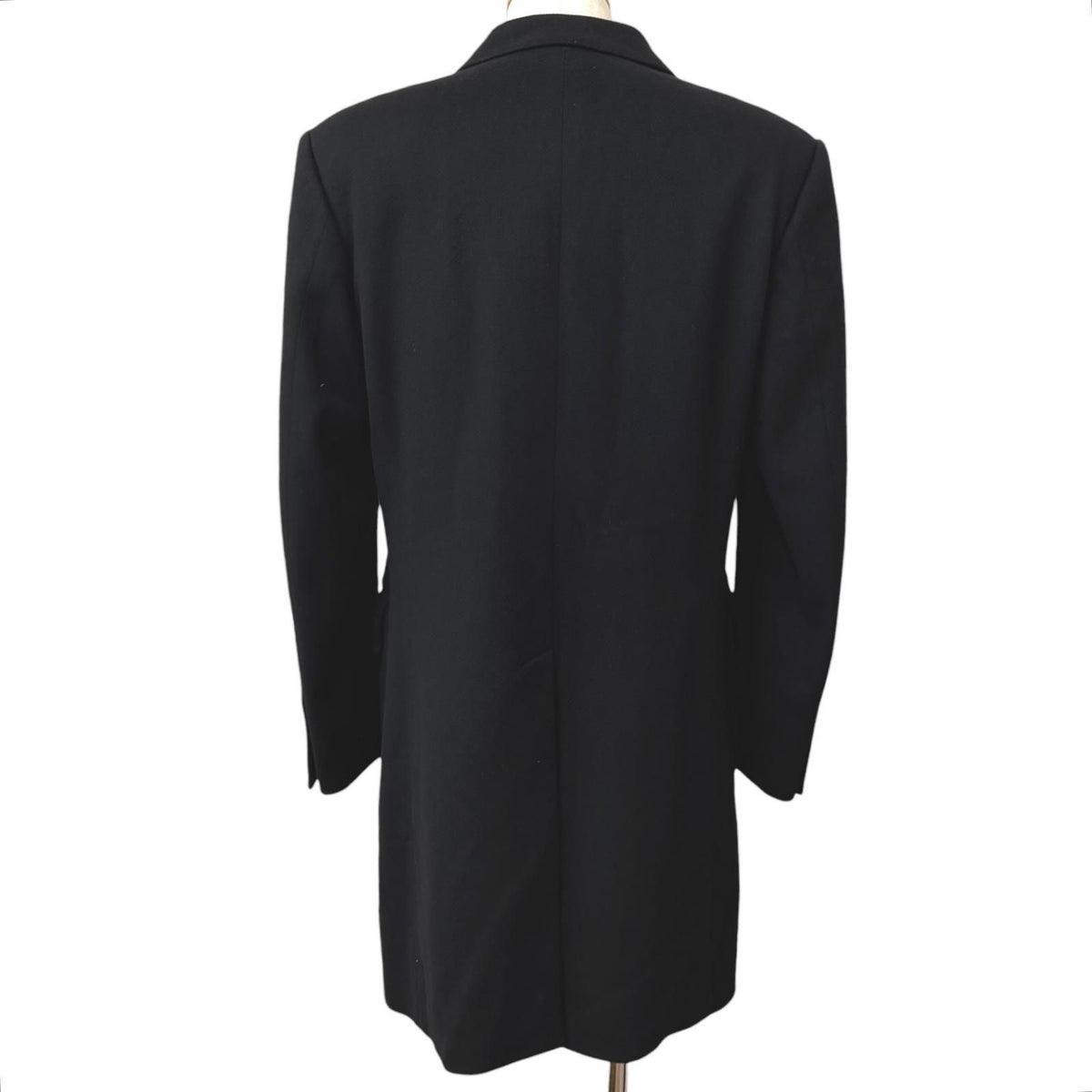 Gucci Vintage Wool 100% Tom Ford Era Single Chesterfield Long Coat Black 48 — view 4