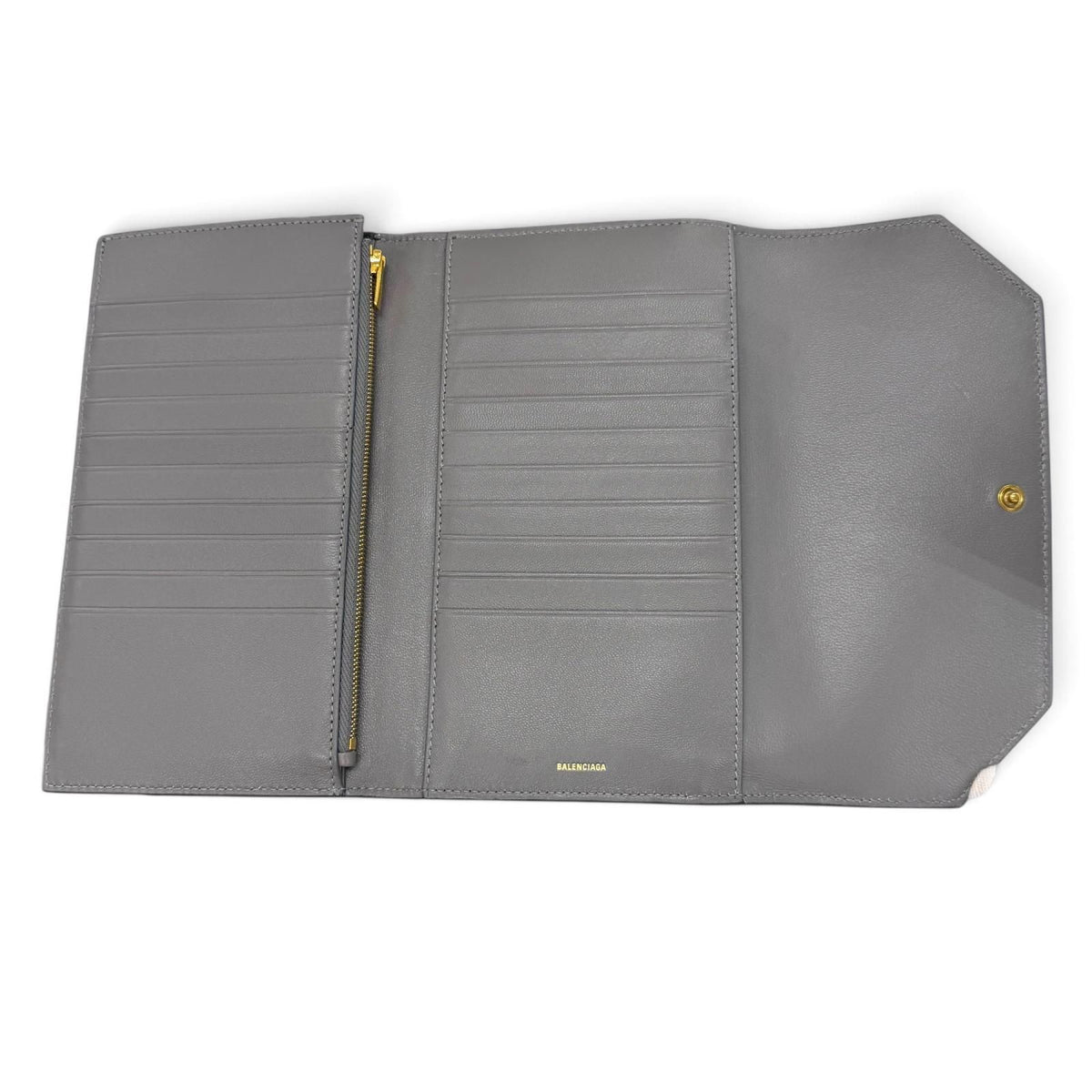 Balenciaga Envelope Leather Wallet Black Gold — view 6