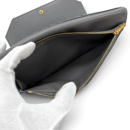 Balenciaga Envelope Leather Wallet Black Gold — view 7