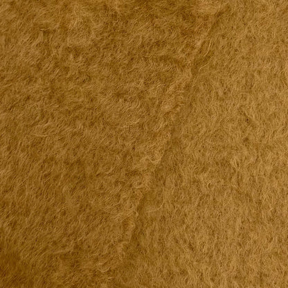 Loewe Mohair Wool Blend Leather Anagram Patch with Fringe Scarf Brown — view 4