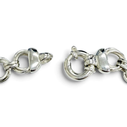 Tiffany & Co Vintage Triple Round Link Necklace 925 Sterling Silver — view 5