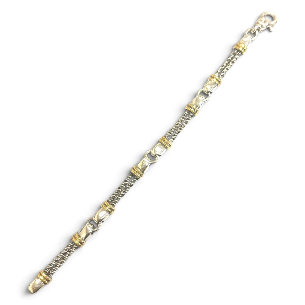 Tiffany & Co Double Rope Bracelet Silver Yellow Gold — view 3