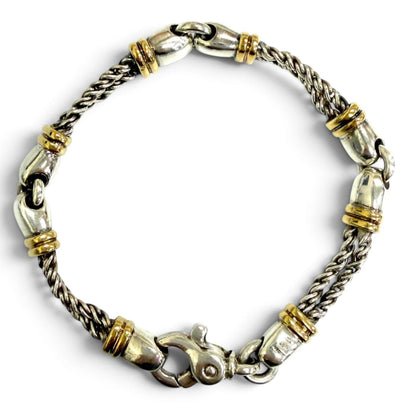 Tiffany & Co Double Rope Bracelet Silver Yellow Gold — view 2
