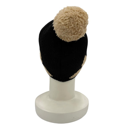 Louis Vuitton Bonnet Morning Glam Wool Beanie Knit Cap Black Beige Hat — view 3