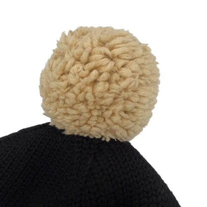 Louis Vuitton Bonnet Morning Glam Wool Beanie Knit Cap Black Beige Hat — view 6