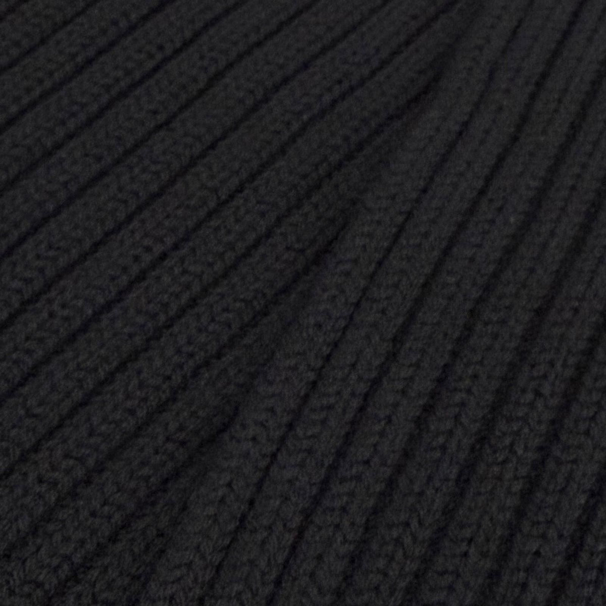 Loewe Wool 100% Leather with Patch Low Gauge Knit Long Scarf Black Sweater — view 4