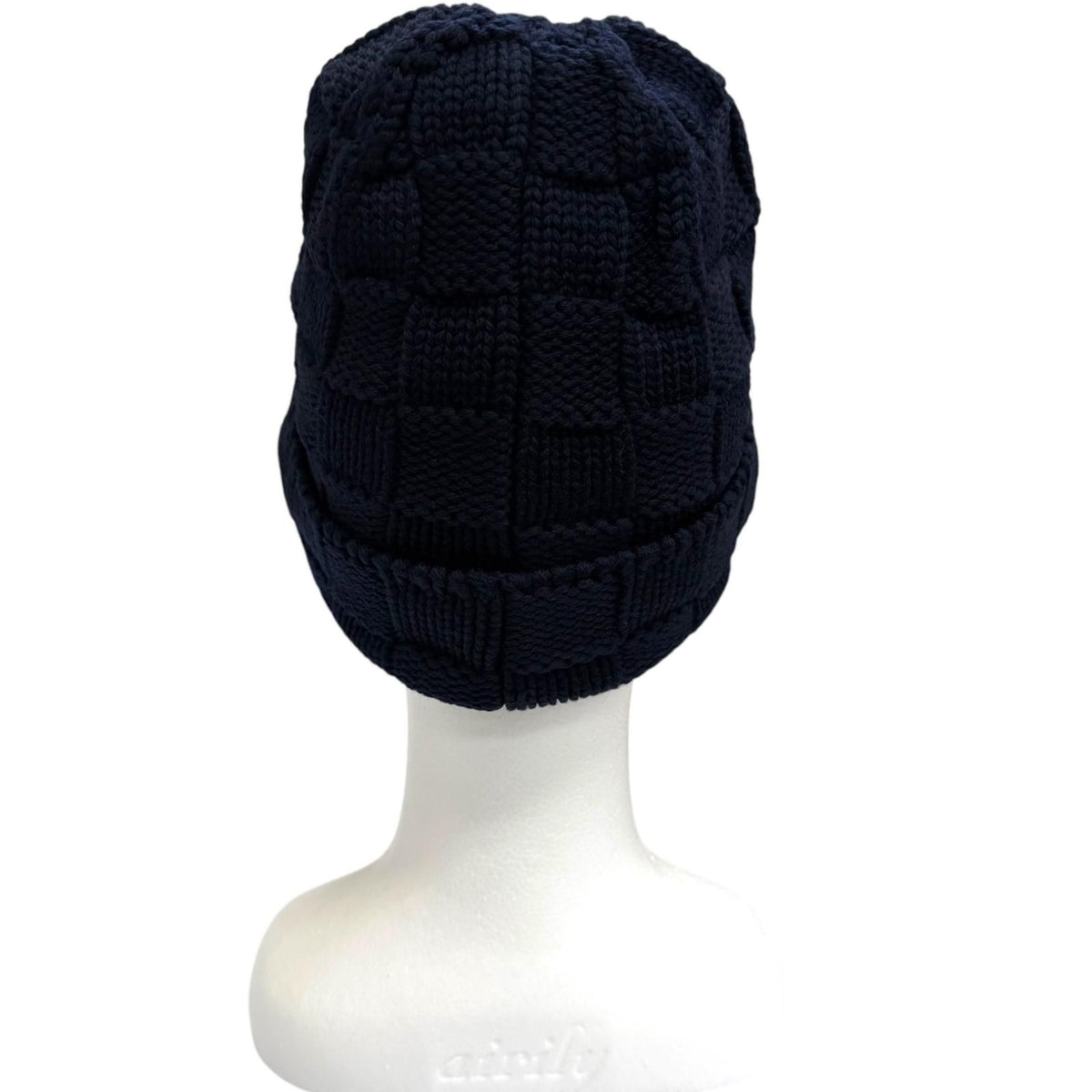 Louis Vuitton Beanie Damier Snug Knit Cap Navy Hat — view 5