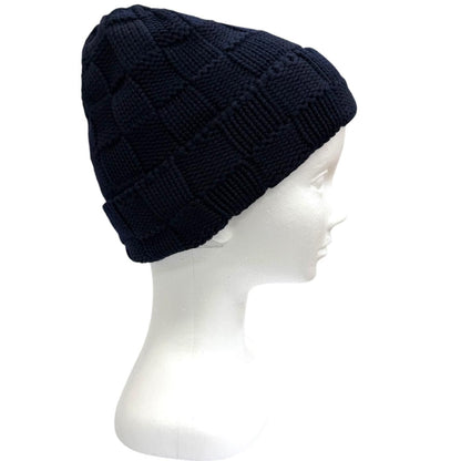Louis Vuitton Beanie Damier Snug Knit Cap Navy Hat — view 4
