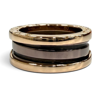 Bvlgari 750 Metal Ring Band Pink Gold 50 JP — view 3