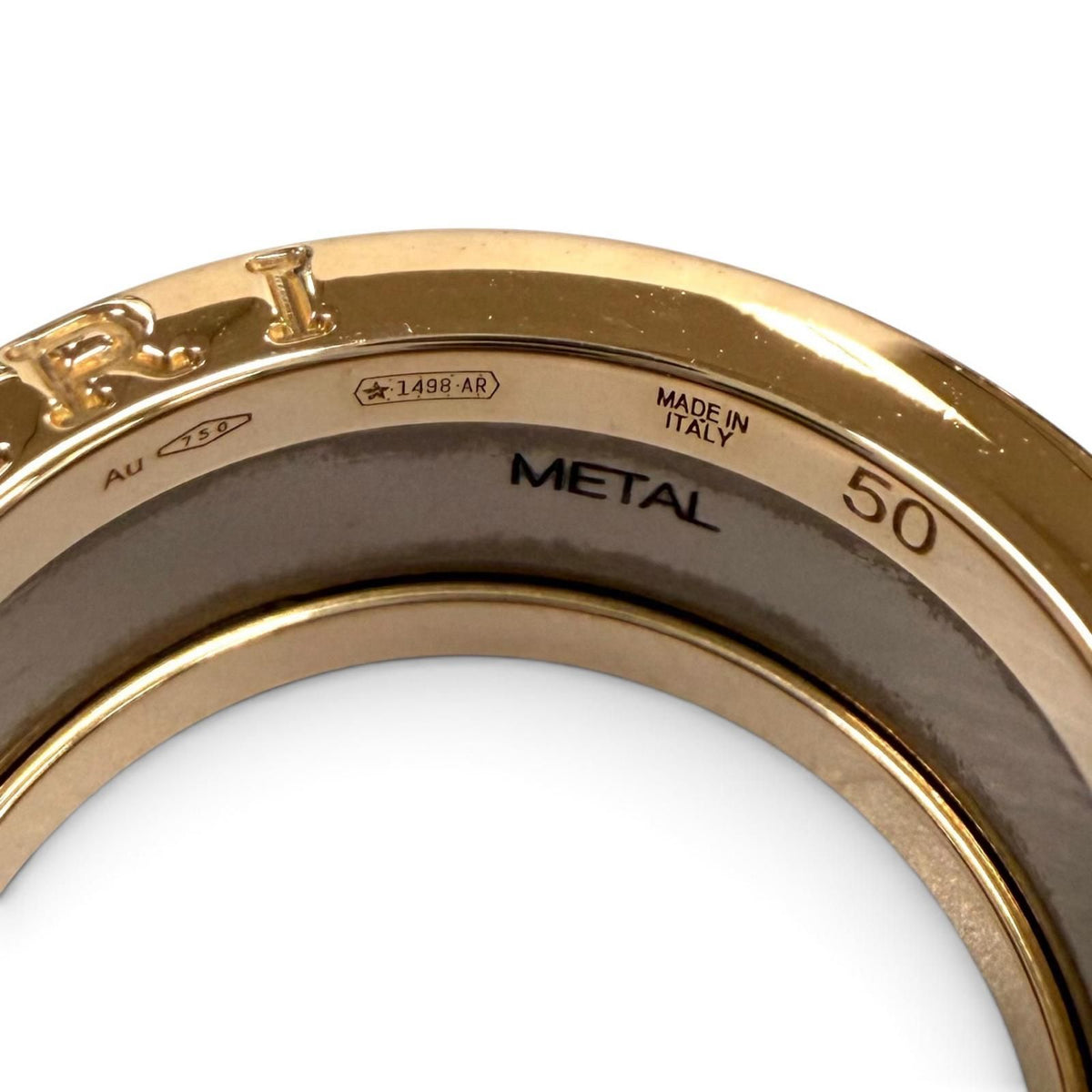 Bvlgari 750 Metal Ring Band Pink Gold 50 JP — view 5