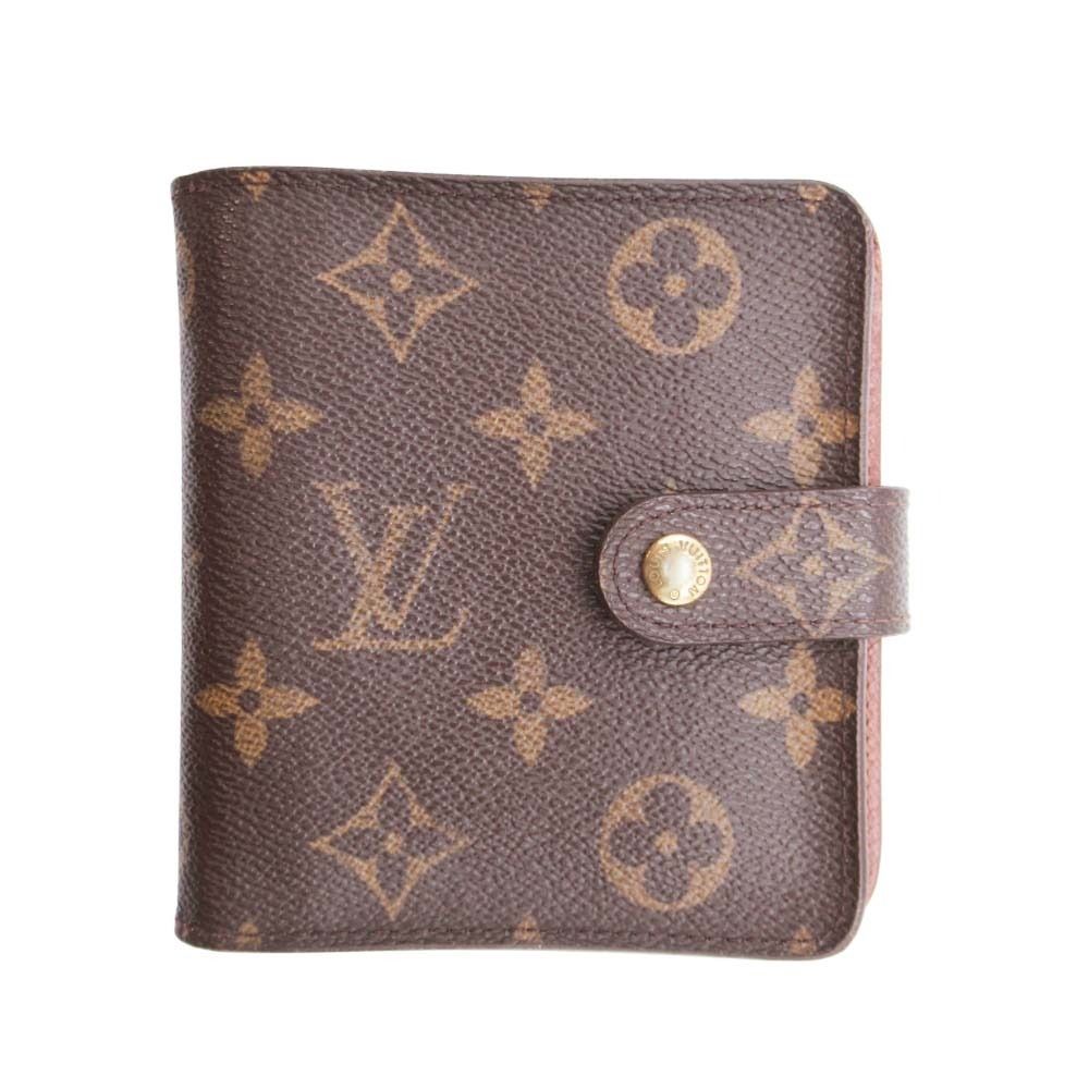 Louis Vuitton Monogram Compact Zip Wallet Bifold Brown