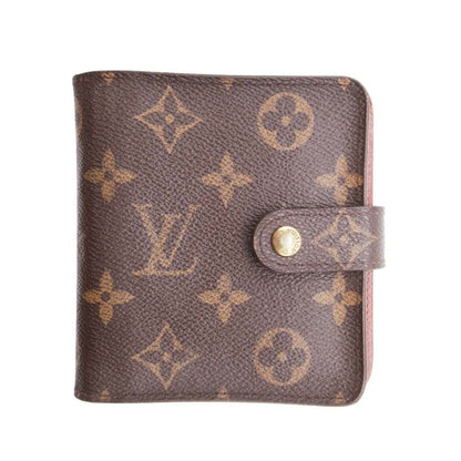Louis Vuitton Monogram Compact Zip Wallet Bifold Brown