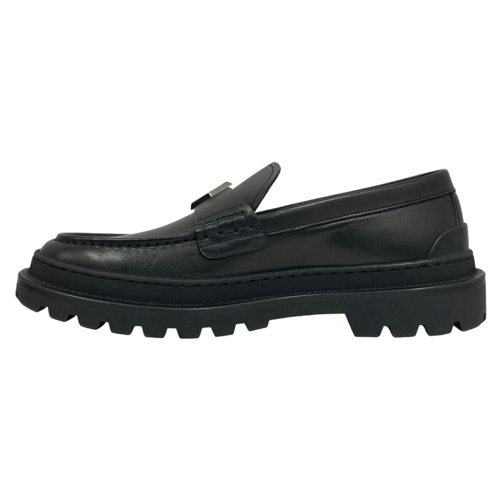Dior Explorer Loafers Shoes Smooth Calfskin CD Logo Black — view 3