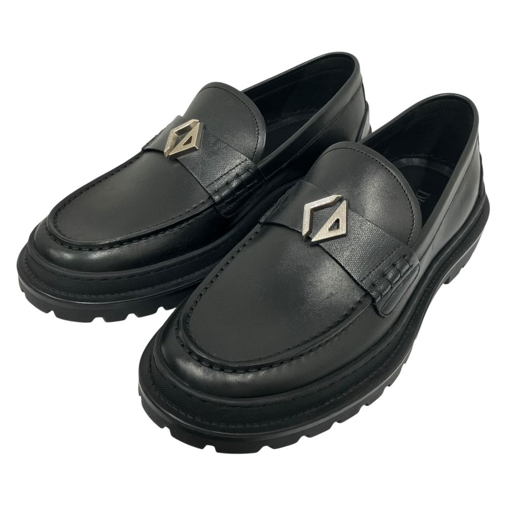 Dior Explorer Loafers Shoes Smooth Calfskin CD Logo Black — view 4