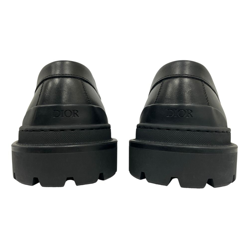 Dior Explorer Loafers Shoes Smooth Calfskin CD Logo Black — view 5