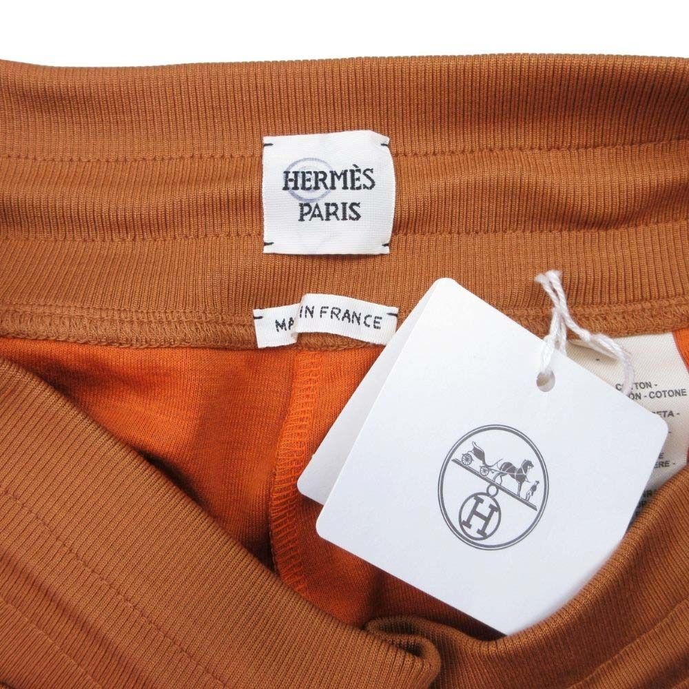 Hermes Cotton Silk Jersey Easy Pants Series Logo Patch Sweatshirt Brown 40 — view 7
