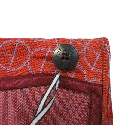 Hermes H Round Micro Jersey Pants Jacquard Knit All Over Print Orange 36 — view 5