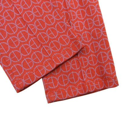 Hermes H Round Micro Jersey Pants Jacquard Knit All Over Print Orange 36 — view 6