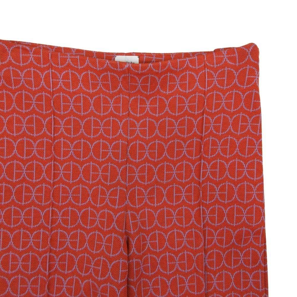 Hermes H Round Micro Jersey Pants Jacquard Knit All Over Print Orange 36 — view 3