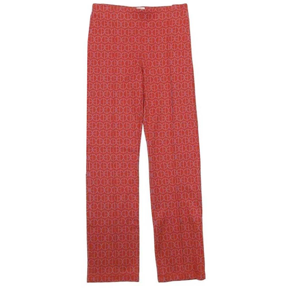 Hermes H Round Micro Jersey Pants Jacquard Knit All Over Print Orange 36