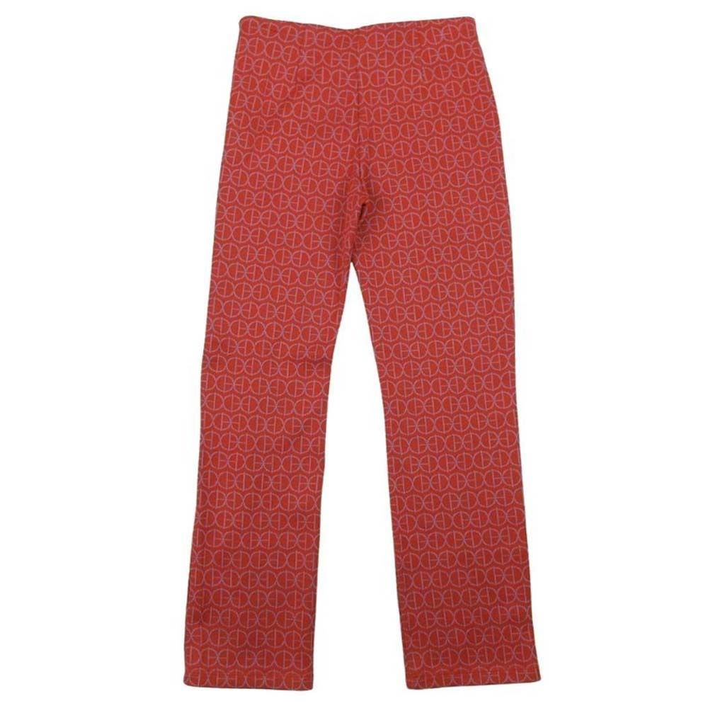 Hermes H Round Micro Jersey Pants Jacquard Knit All Over Print Orange 36 — view 2