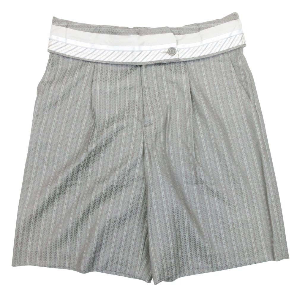 Dior Couture Jacquard Shorts High Waist Gray 48
