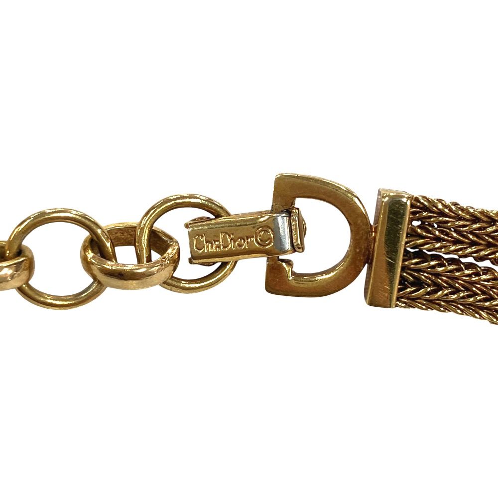 Dior Knot Choker Short Necklace Vintage 45 Gold — view 5