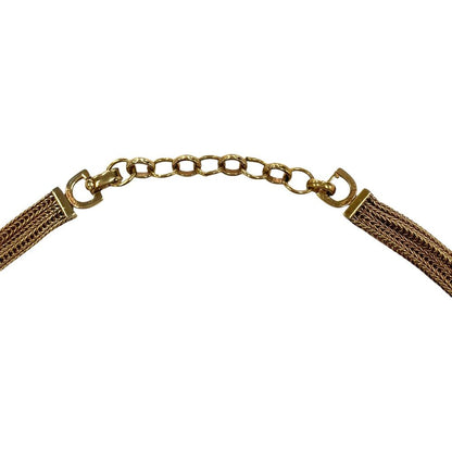 Dior Knot Choker Short Necklace Vintage 45 Gold — view 3