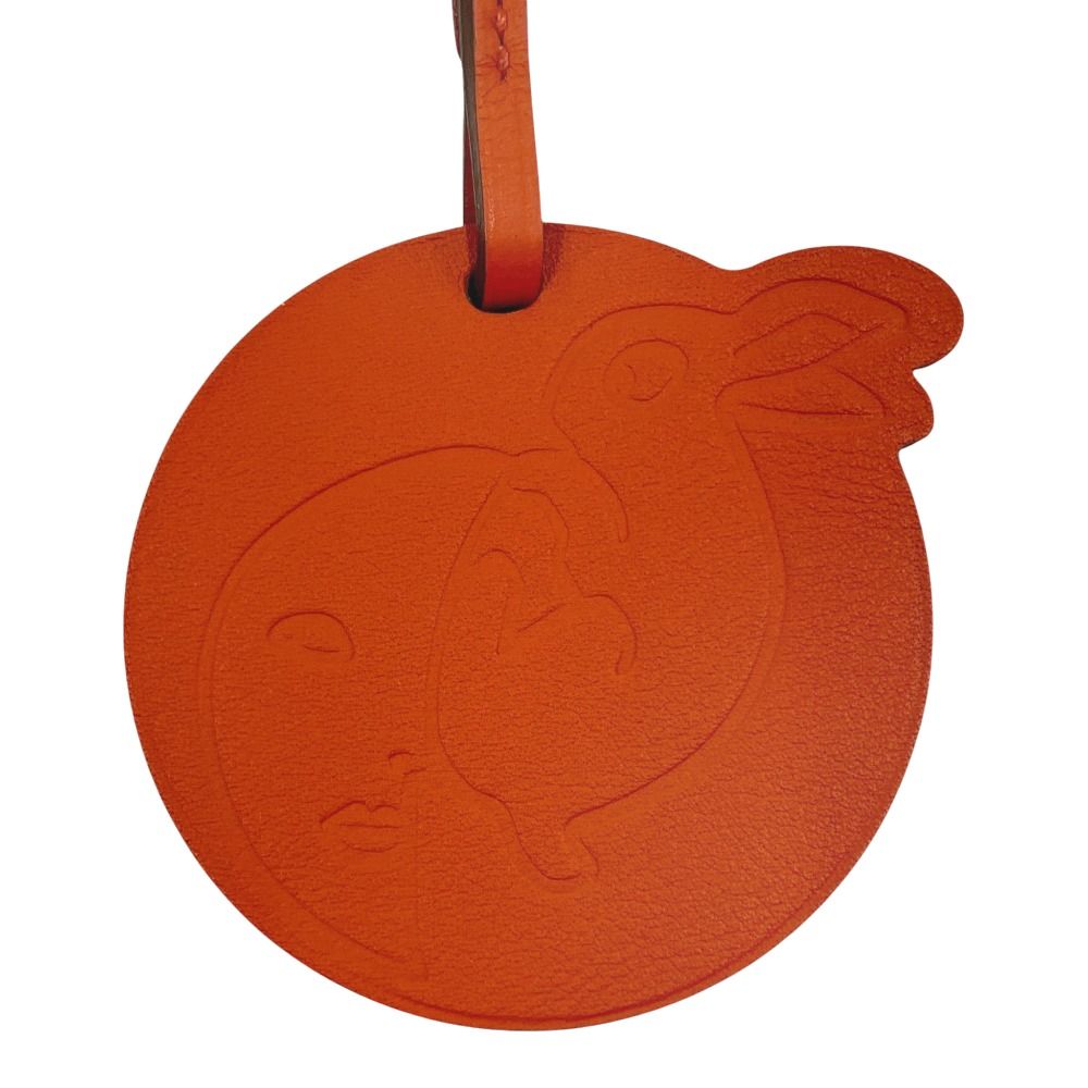 Hermes Rabbit and Moon Charm Veau Swift Bag Brown
