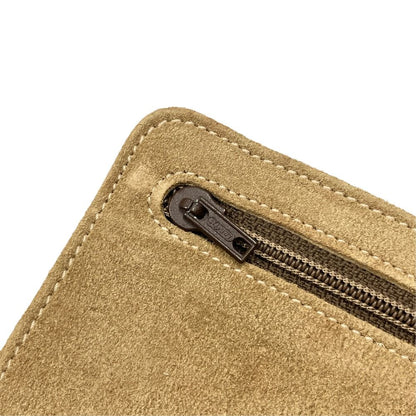 Loewe Wallet Case Flat Pouch Suede Leather Anagram Logo Vintage Beige — view 4