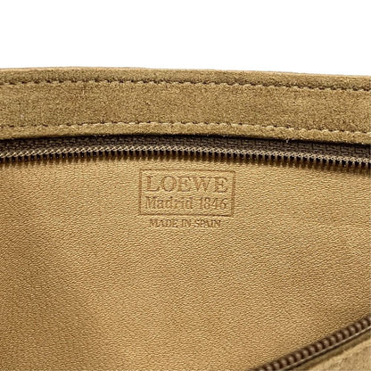 Loewe Wallet Case Flat Pouch Suede Leather Anagram Logo Vintage Beige — view 5