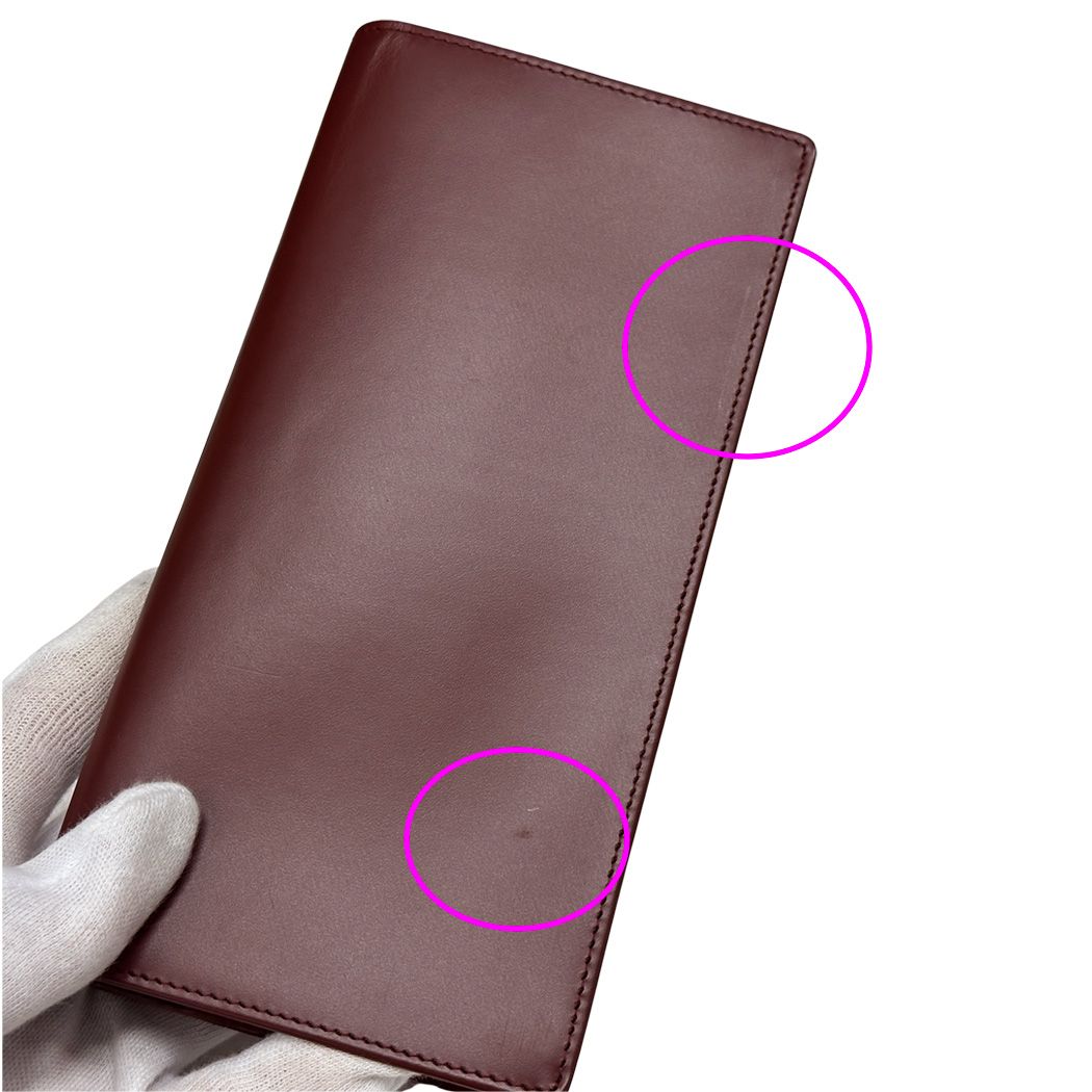 Cartier Wallet Leather Bordeaux Gold Red Wine Everyday — view 8