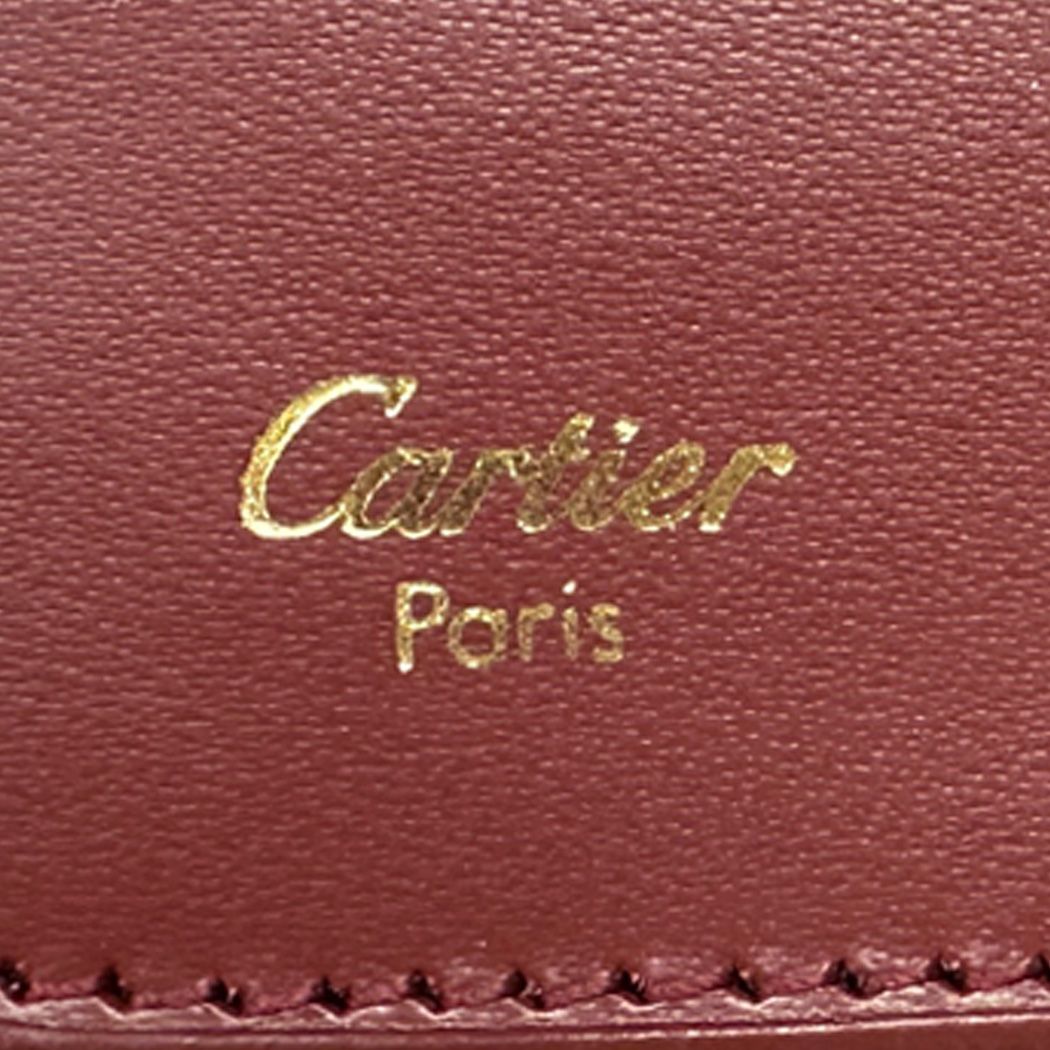 Cartier Wallet Leather Bordeaux Gold Red Wine Everyday — view 6