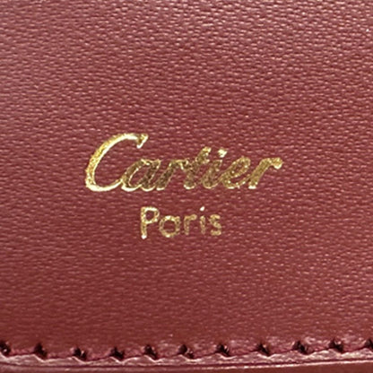 Cartier Wallet Leather Bordeaux Gold Red Wine Everyday — view 6