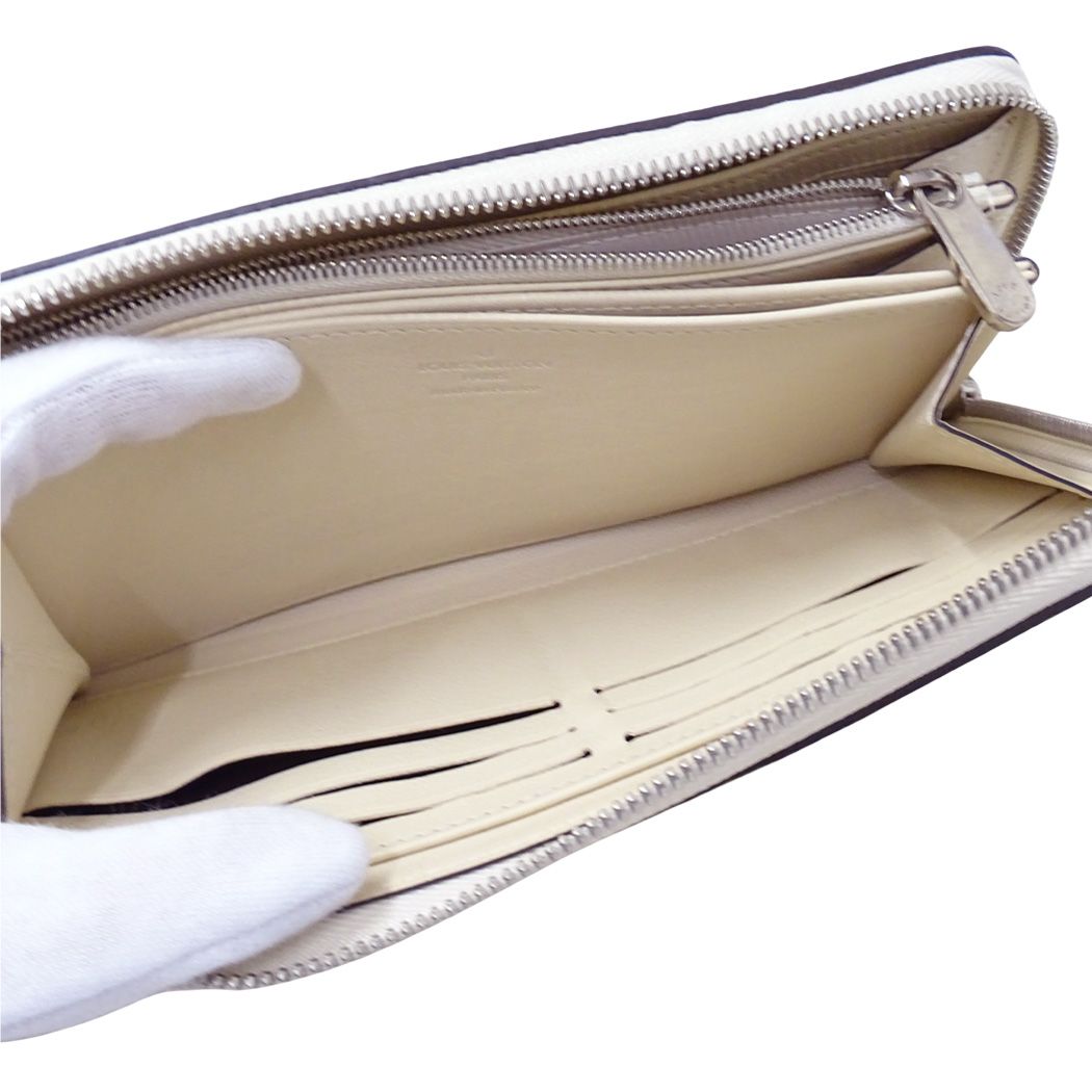 Louis Vuitton Wallet Monogram Mahina Zippy Cream White Everyday — view 7