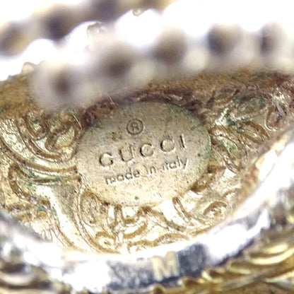 Gucci Ring Gold Plated Tiger M Animal Vintage Blue Tough Cool — view 5