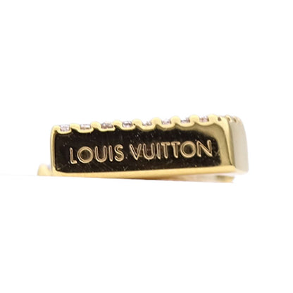 Louis Vuitton Earrings Metal Rhinestone LV Iconic Strass Gold Logo — view 6