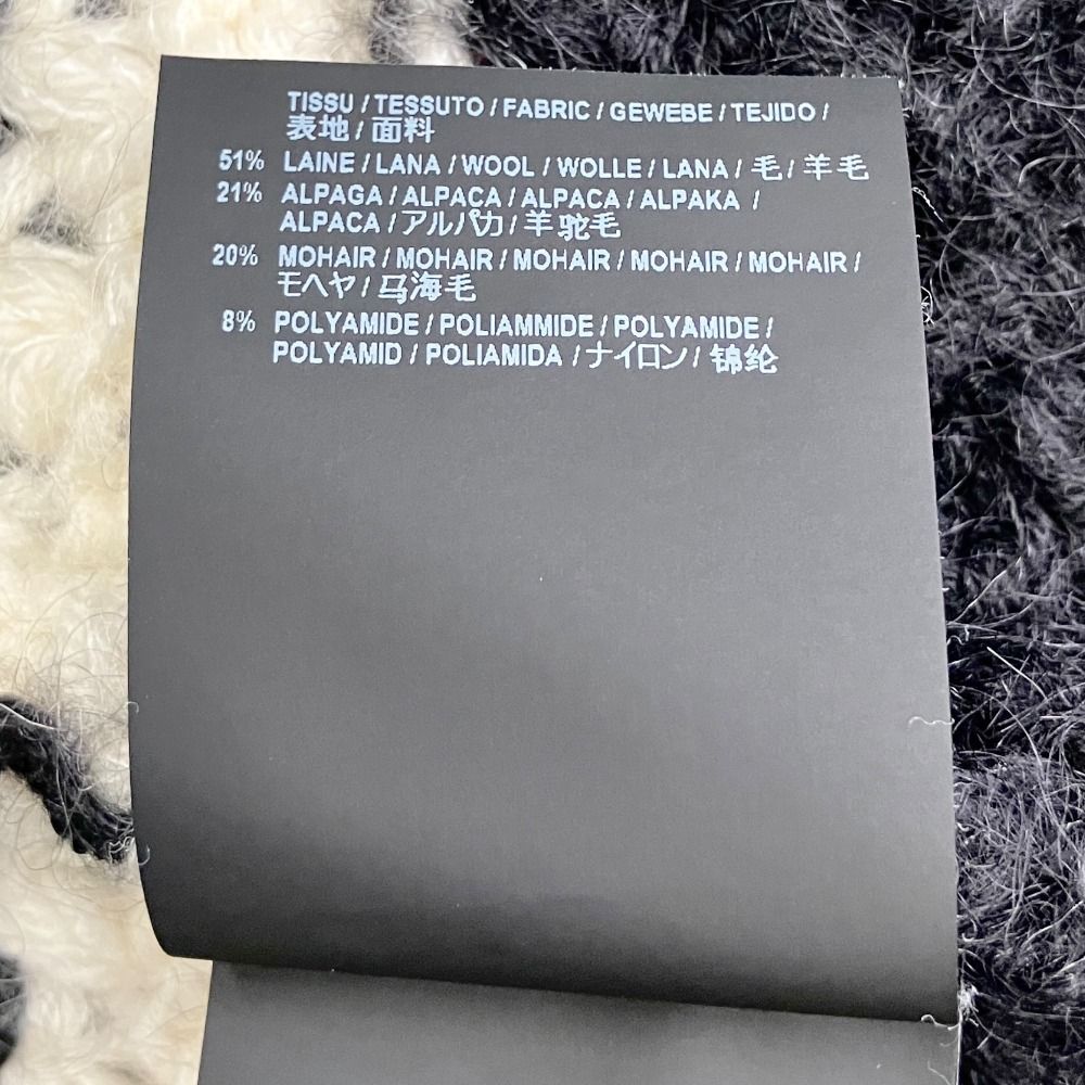 Saint Laurent Alpaca Turtleneck Chunky Knit Sweater Long Sleeve Thick Border S — view 6