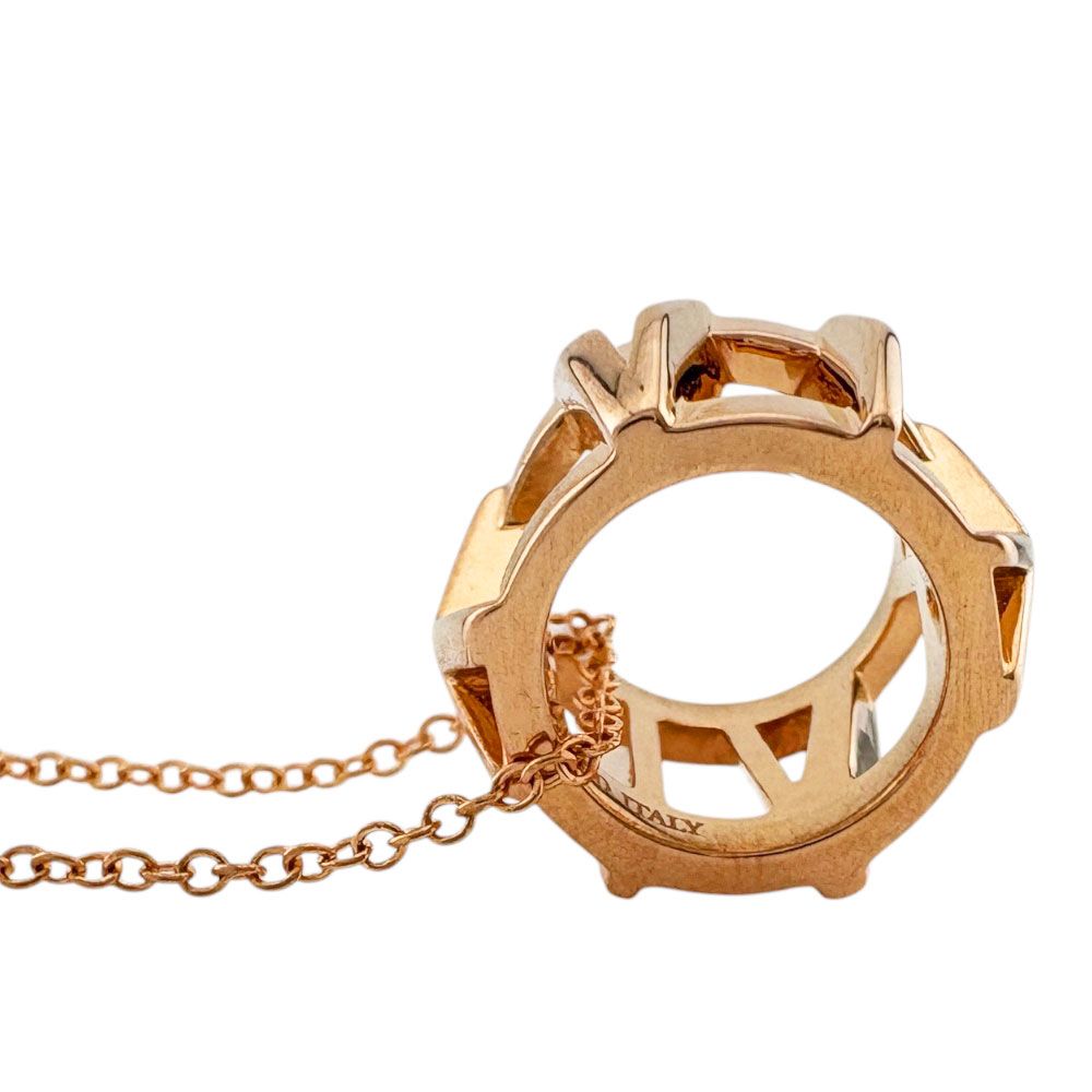 Tiffany & Co Atlas Open Heart Necklace 18k Pink Gold — view 4
