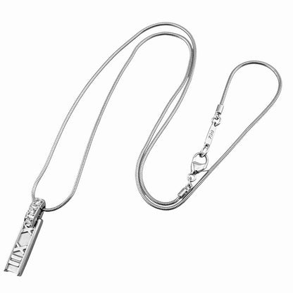Tiffany & Co Atlas Bar Necklace 18k White Gold Diamond — view 8