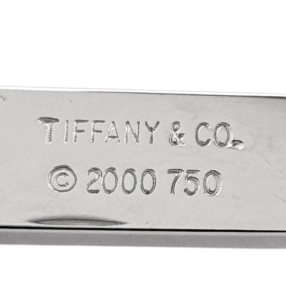 Tiffany & Co Atlas Bar Necklace 18k White Gold Diamond — view 7