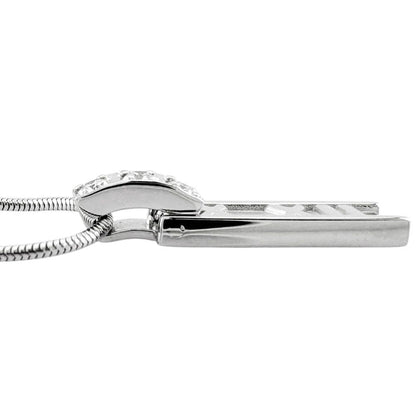 Tiffany & Co Atlas Bar Necklace 18k White Gold Diamond — view 4