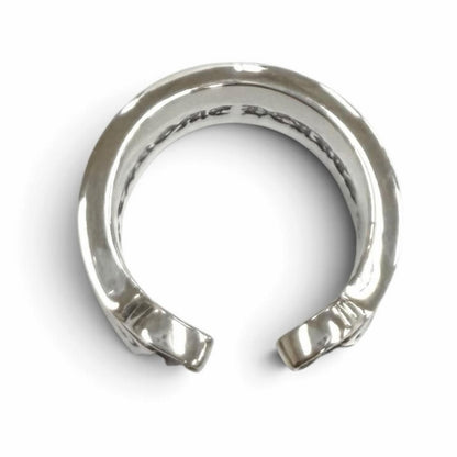 Chrome Hearts L LG Scroll Label Large 925 Ring Silver — view 5