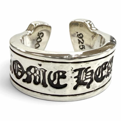 Chrome Hearts L LG Scroll Label Large 925 Ring Silver — view 3