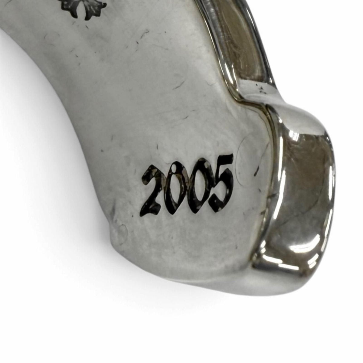 Chrome Hearts L LG Scroll Label Large 925 Ring Silver — view 8