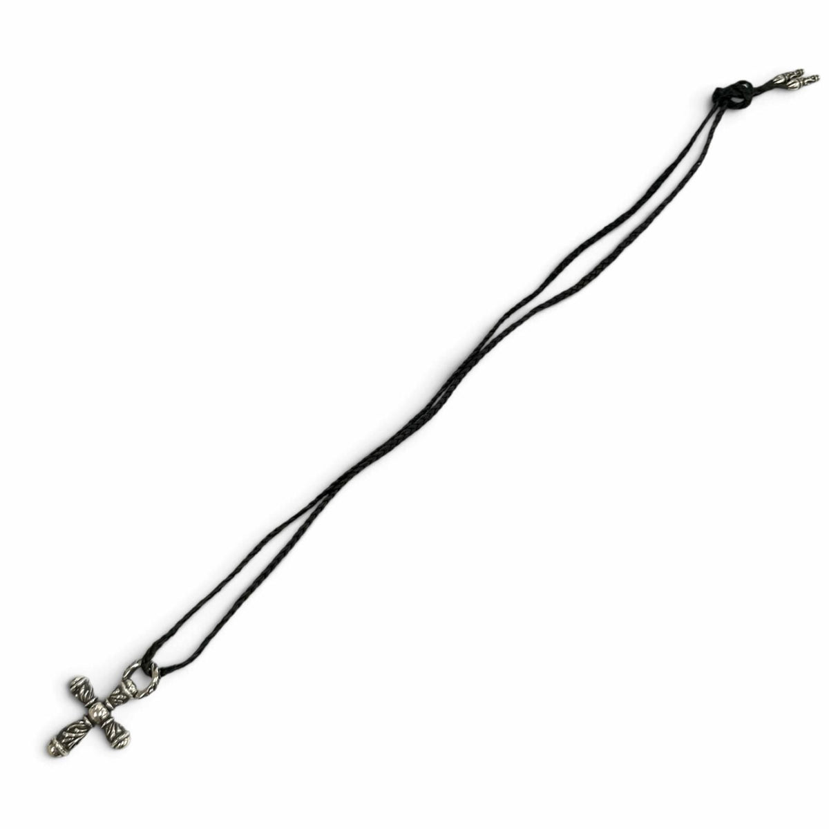 Chrome Hearts 925 Small Campana Cross Leather Blade Necklace Silver — view 4